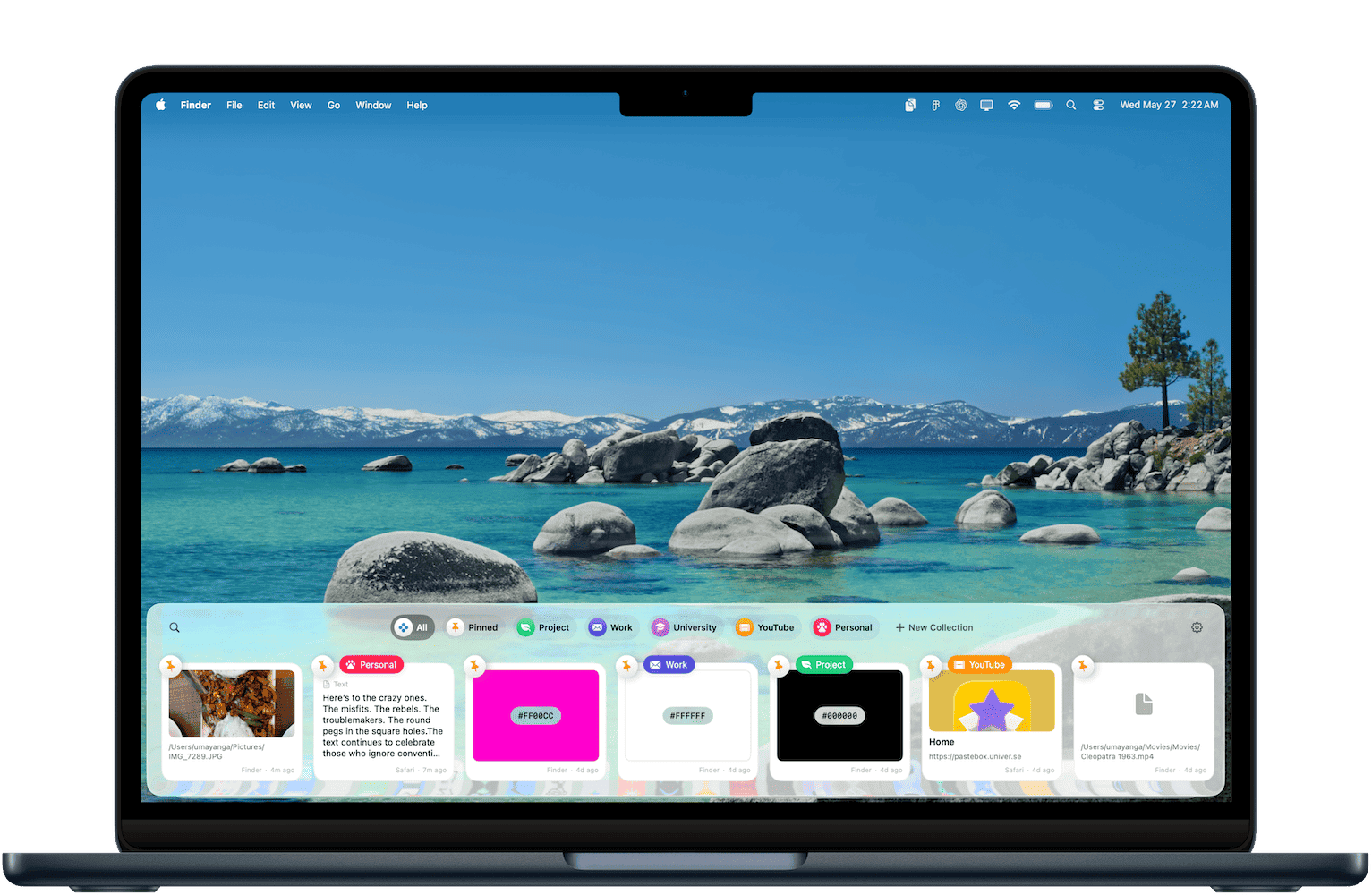 PasteBox macOS clipboard manager interface